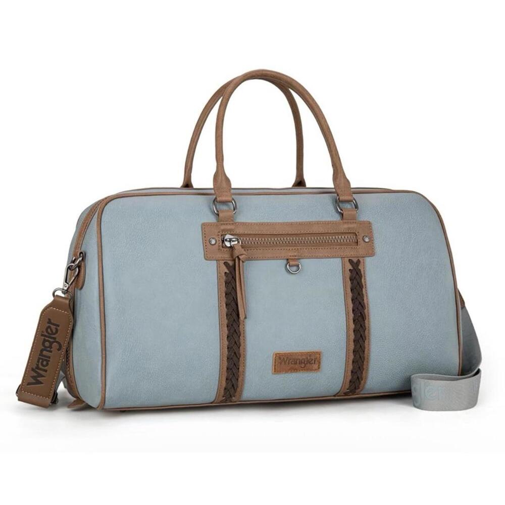 Wrangler Women's Large Duffel Bag, Overnight Travel Bag, Vintage Jeans